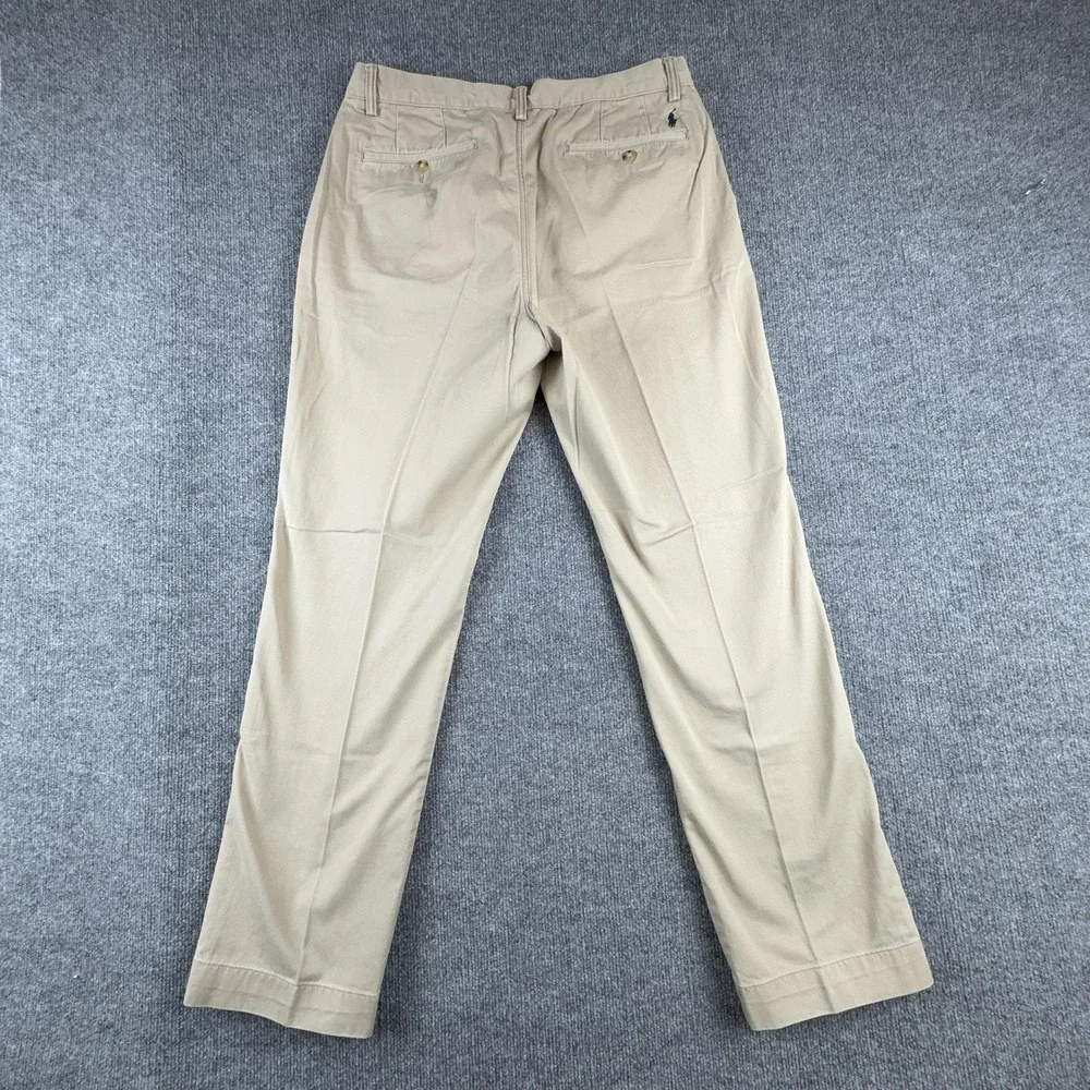 Polo Ralph Lauren Pants Mens 34x31 Beige Chino Cotton Classic Fit Casual Khakis